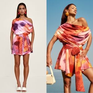 NWT Andrea Iyamah Edah Romper Dandi Print Size XS